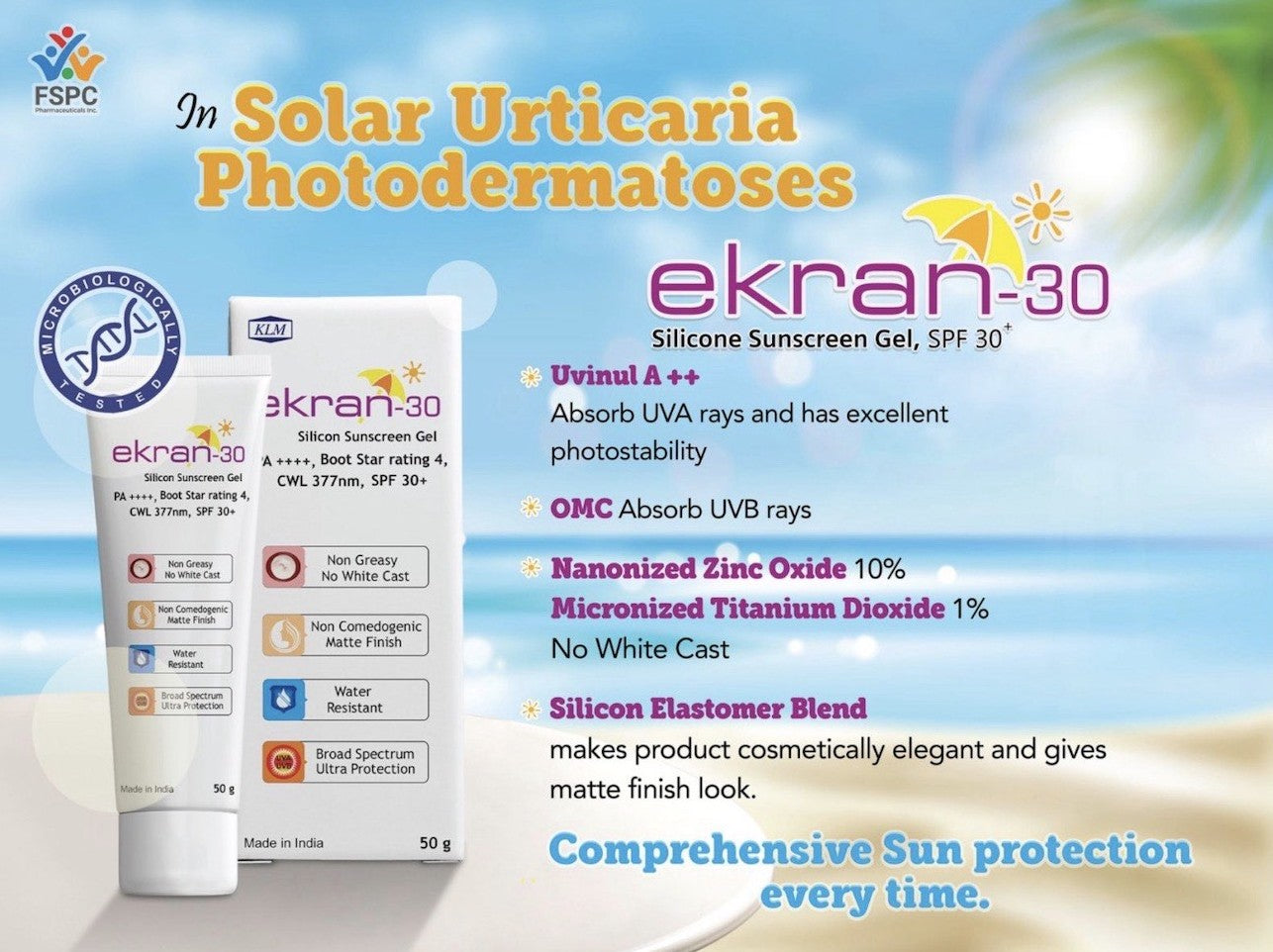 Ekran-30 Silicone Sunscreen Gel SPF 30+ PA++++
