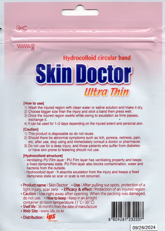 Skin Doctor Ultra Thin Hydrocolloid Pimple Patch