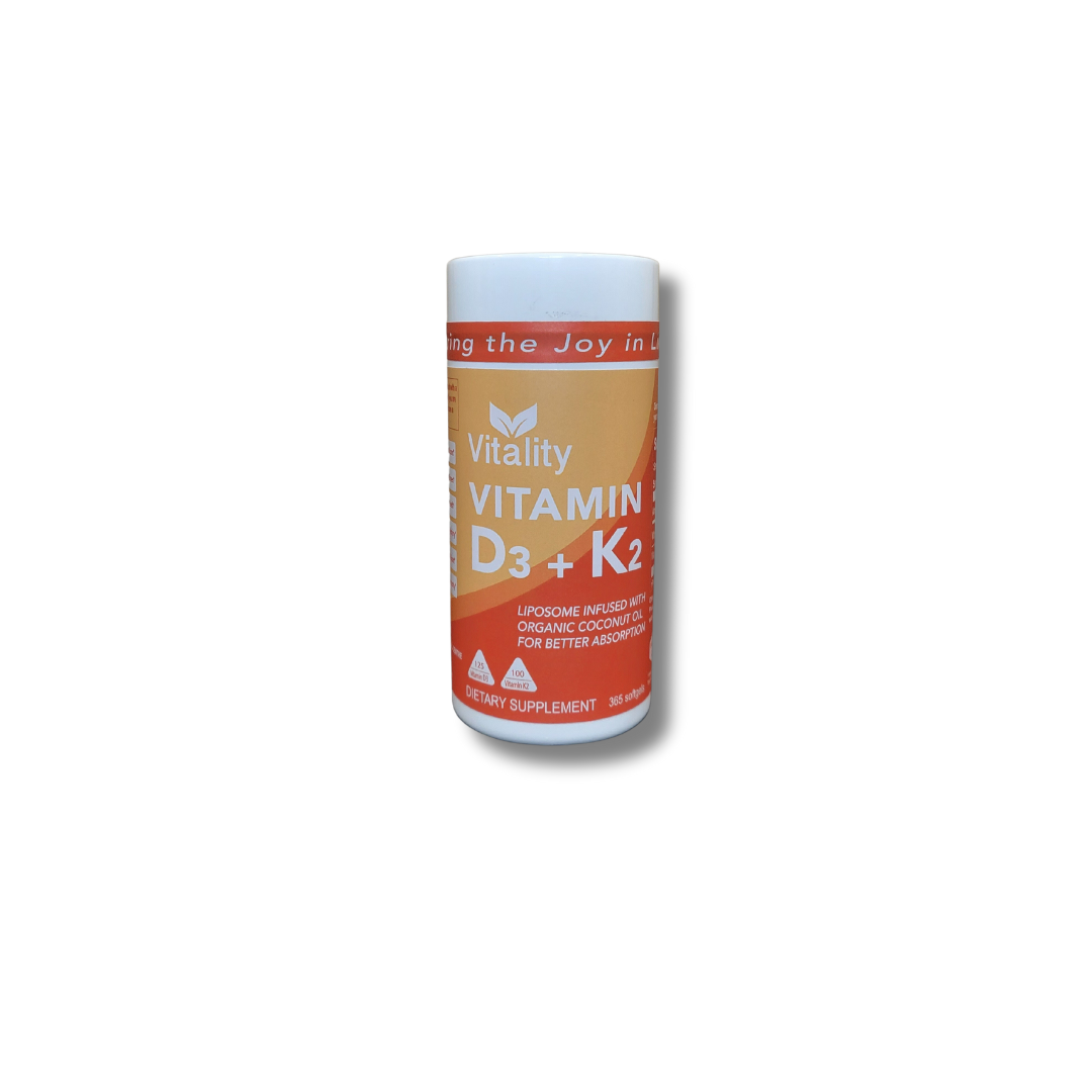 Vitality Vitamin D3 + K2 Oral Supplement